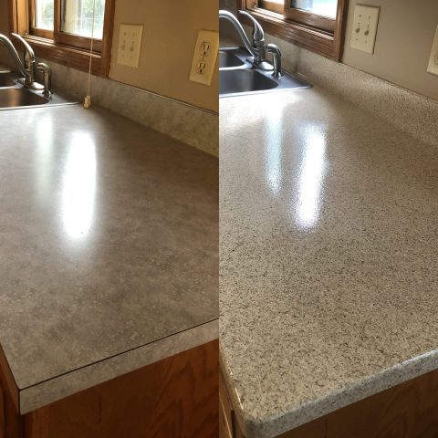 kitchen coutertops before after resurfacing